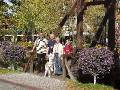 26 Papenburg 6 * Wilfried, Horst, Regina, Alex and Harry on a canal bridge * 800 x 600 * (299KB)